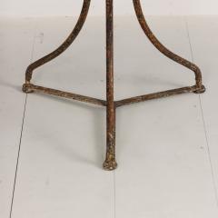 19th c French Metal Gu ridon Round Side Table in Original Patina - 4600084