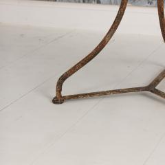 19th c French Metal Gu ridon Round Side Table in Original Patina - 4600085