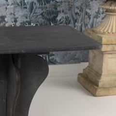 19th c French Rectangular Slate Table with Tulip Shaped Base - 4176281
