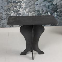 19th c French Rectangular Slate Table with Tulip Shaped Base - 4176285