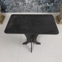 19th c French Rectangular Slate Table with Tulip Shaped Base - 4176286