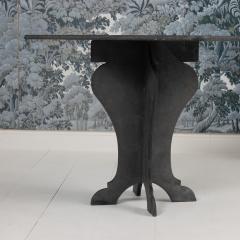19th c French Rectangular Slate Table with Tulip Shaped Base - 4176287