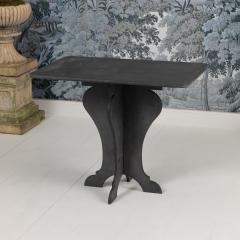 19th c French Rectangular Slate Table with Tulip Shaped Base - 4176289