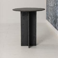 19th c French Round Slate Side Table - 4534533