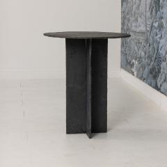 19th c French Round Slate Side Table - 4534534