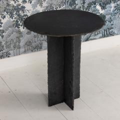 19th c French Round Slate Side Table - 4534537