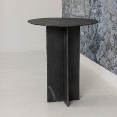 19th c French Round Slate Side Table - 4534619