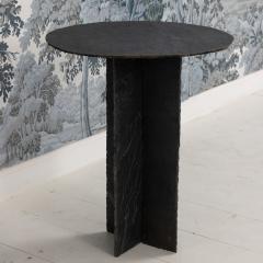 19th c French Round Slate Side Table - 4534627