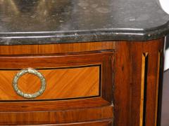 19th c Inlaid Marble Top Commode - 451765