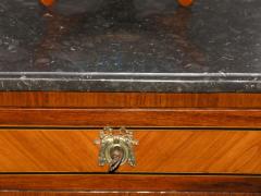 19th c Inlaid Marble Top Commode - 451767