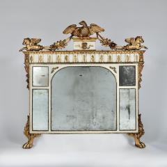 19th c Italian Giltwood Overmantle with Original Mirror Plates - 3360208