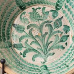 19th c Large Spanish Green Fajalauza Lebrillo Bowl from Granada - 3644420