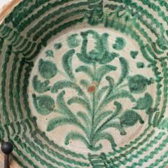 19th c Large Spanish Green Fajalauza Lebrillo Bowl from Granada - 3644497