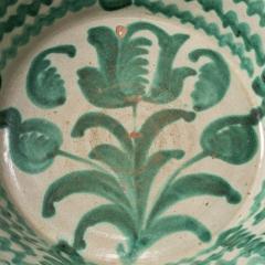 19th c Large Spanish Green Fajalauza Lebrillo Bowl from Granada - 3644577