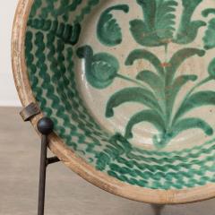 19th c Large Spanish Green Fajalauza Lebrillo Bowl from Granada - 3644580