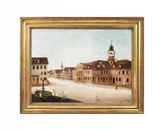 19th c Mechanical Clock Painting - 4339693