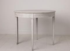 19th c Pair of Swedish Gustavian Style Painted Demi lune Console Tables - 2640048