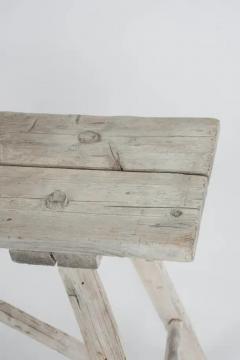 19th c Primitive Bleached Wood Console Table - 3533520