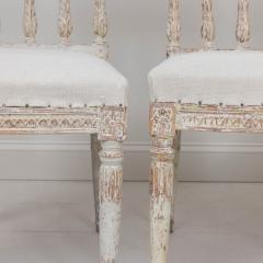 19th c Set of Six Swedish Gustavian Period Chairs in Original Paint - 3453496