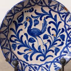 19th c Spanish Blue and White Fajalauza Lebrillo Bowl from Granada - 3603853