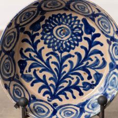 19th c Spanish Blue and White Fajalauza Lebrillo Bowl from Granada - 3603878