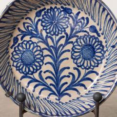 19th c Spanish Blue and White Fajalauza Lebrillo Bowl from Granada - 3603913