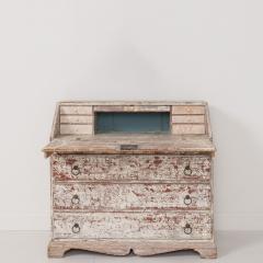 19th c Swedish Bureau Desk Secreatry in Original Paint - 4153245