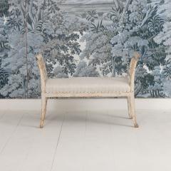 19th c Swedish Gustavian Lindome Painted Window Bench - 4649781