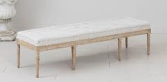 19th c Swedish Gustavian Period Bench or Footstool in Original Paint - 3430915