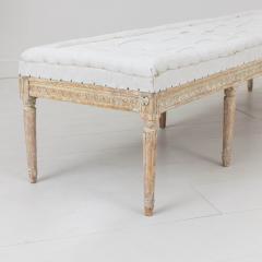 19th c Swedish Gustavian Period Bench or Footstool in Original Paint - 3430916