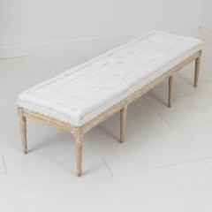 19th c Swedish Gustavian Period Bench or Footstool in Original Paint - 3430917