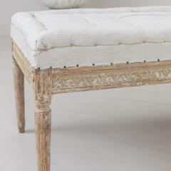 19th c Swedish Gustavian Period Bench or Footstool in Original Paint - 3430918