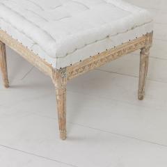 19th c Swedish Gustavian Period Bench or Footstool in Original Paint - 3430920