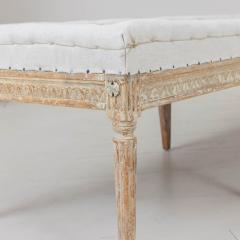 19th c Swedish Gustavian Period Bench or Footstool in Original Paint - 3430923
