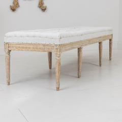 19th c Swedish Gustavian Period Bench or Footstool in Original Paint - 3430924