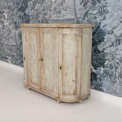 19th c Swedish Gustavian Period Buffet with Demilune Sides in Original Paint - 4504557