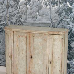 19th c Swedish Gustavian Period Buffet with Demilune Sides in Original Paint - 4504558