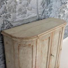 19th c Swedish Gustavian Period Buffet with Demilune Sides in Original Paint - 4504559
