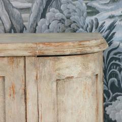 19th c Swedish Gustavian Period Buffet with Demilune Sides in Original Paint - 4504563