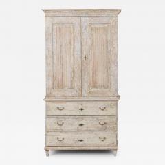 19th c Swedish Gustavian Period Cabinet in Original Paint - 3467460
