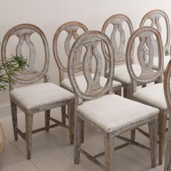 19th c Swedish Gustavian Period Collection of Twelve Chairs in Original Paint - 3142796
