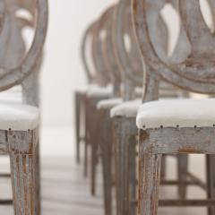 19th c Swedish Gustavian Period Collection of Twelve Chairs in Original Paint - 3142799