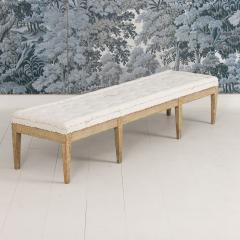 19th c Swedish Gustavian Period Footstool or Bench in Original Paint - 4552102