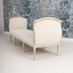 19th c Swedish Gustavian Period Upholstered Daybed in Original Paint - 4487103