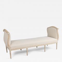 19th c Swedish Gustavian Period Upholstered Daybed in Original Paint - 4491030