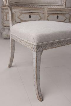 19th c Swedish Gustavian Period Upholstered and Painted Klismos Chair - 2609990