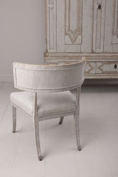 19th c Swedish Gustavian Period Upholstered and Painted Klismos Chair - 2609994