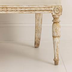 19th c Swedish Gustavian Settee with Egyptian Carvings in Original Paint - 3655398