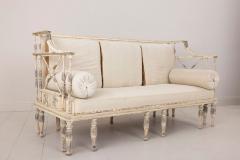 19th c Swedish Gustavian Sofa Bench with Egyptian Carvings in Original Paint - 2752215