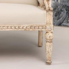 19th c Swedish Gustavian Sofa Bench with Griffins in Original Paint - 3932181